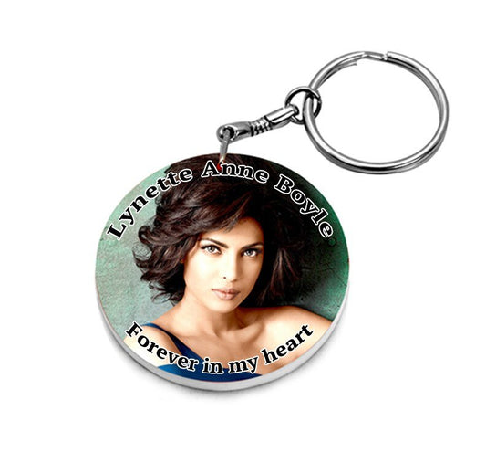 Round Double Sided In Loving Memory Keychain - The Funeral Program Site