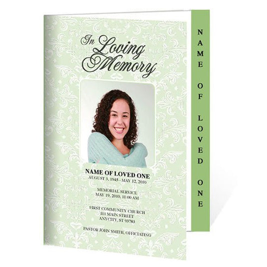 Sachet 4 - Sided Graduated Funeral Program Template - The Funeral Program Site