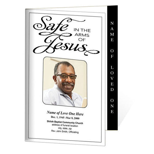 Safe 4 - Sided Graduated Funeral Program Template - The Funeral Program Site