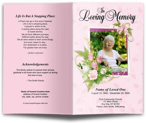 Sanders Funeral Program Template - The Funeral Program Site