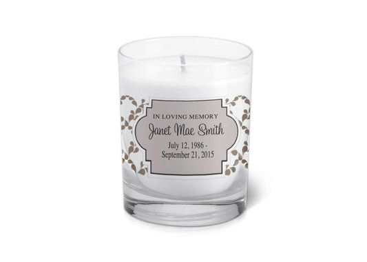 Sanders Personalized Votive Memorial Candle - The Funeral Program Site