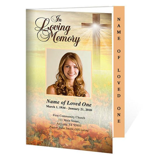 Savior 4 - Sided Graduated Funeral Program Template - The Funeral Program Site