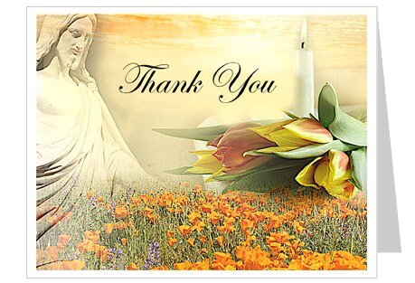 Savior Thank You Card Template - The Funeral Program Site