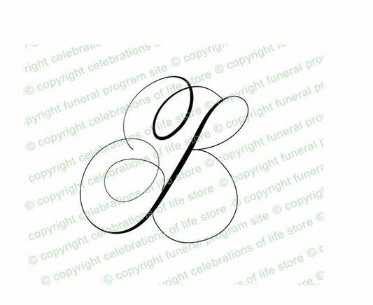 Script Monogram Letter B - The Funeral Program Site