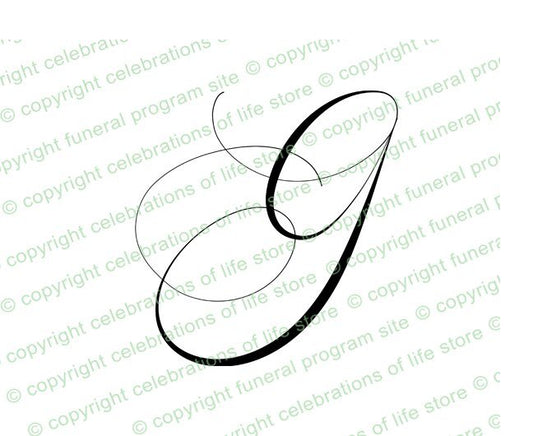 Script Monogram Letter G - The Funeral Program Site