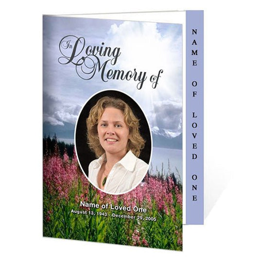 Seasons 4 - Sided Graduated Funeral Program Template - The Funeral Program Site