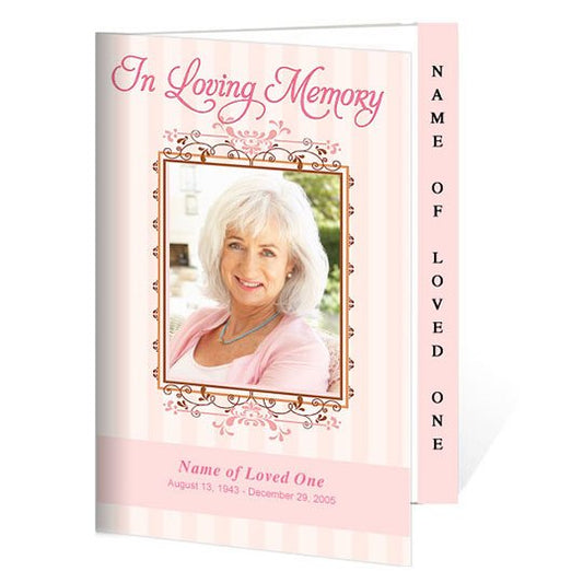 Seraphina 4 - Sided Graduated Funeral Program Template - The Funeral Program Site