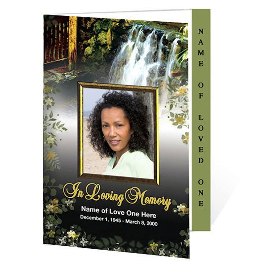Serene 4 - Sided Graduated Funeral Program Template - The Funeral Program Site