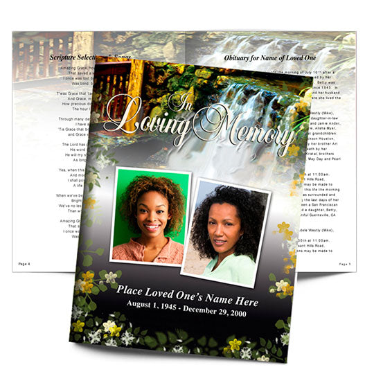 Serene Funeral Booklet Template.