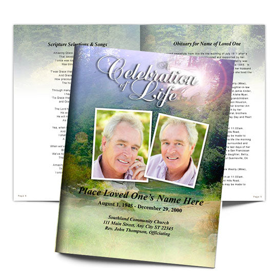 Serenity Funeral Booklet Template.