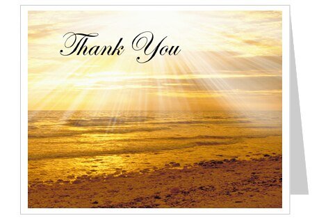 Shine Thank You Card Template - The Funeral Program Site