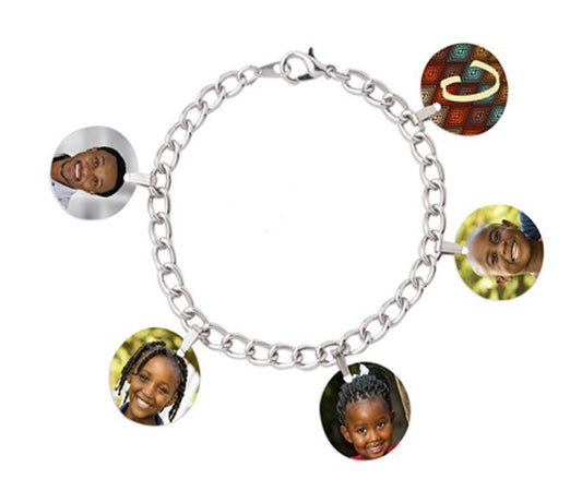 Silver 5 Charm In Memory Bracelet - The Funeral Program Site