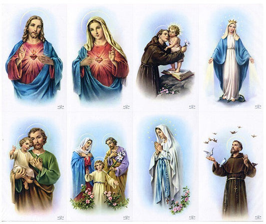 Soft Edge Assorted Catholic Mass Funeral Prayer Card Paper (Pack of 24) - The Funeral Program Site