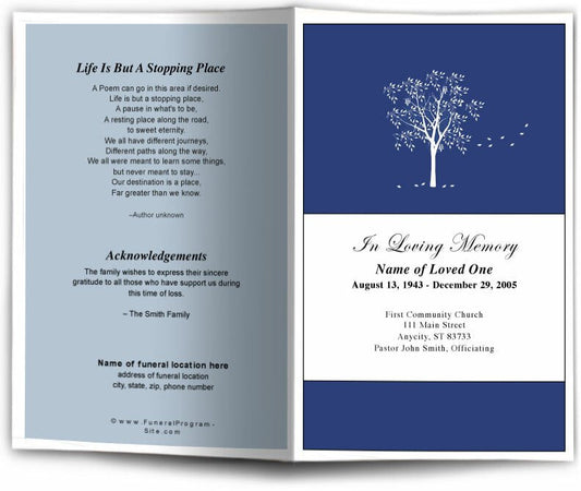 Solitude Funeral Program Template - The Funeral Program Site