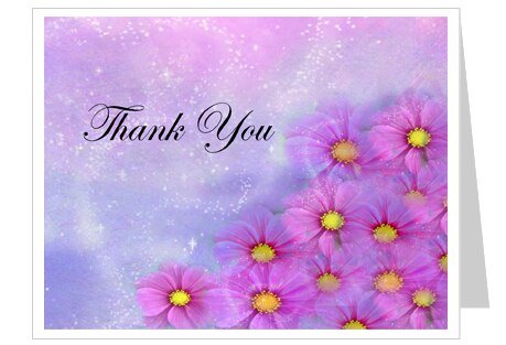 Sparkle Thank You Card Template - The Funeral Program Site