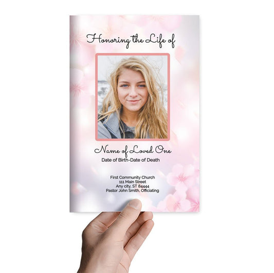 Springtime Online Funeral Program Template - The Funeral Program Site