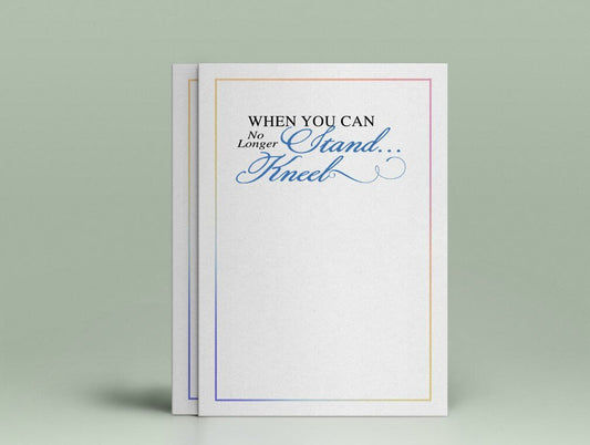 Stand Kneel Condolences Word Art - The Funeral Program Site