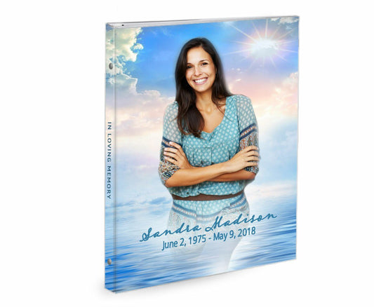 Starlight 3 - Ring Book Binder Funeral Guest Book - The Funeral Program Site