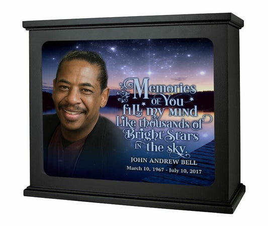 Starry Night Photo Light Box Memorial - The Funeral Program Site