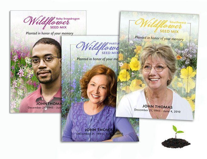 memorial wildflower seed packets Summer Splash Wildflower Custom Memorial Seed Packet (Pack of 10)