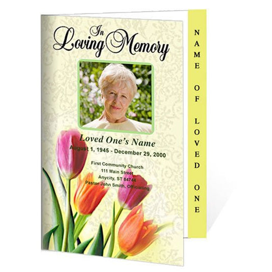Sunny 4 - Sided Graduated Funeral Program Template - The Funeral Program Site