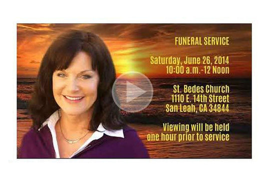 Sunset Social Media Funeral Service Announcement Video 1080p - The Funeral Program Site