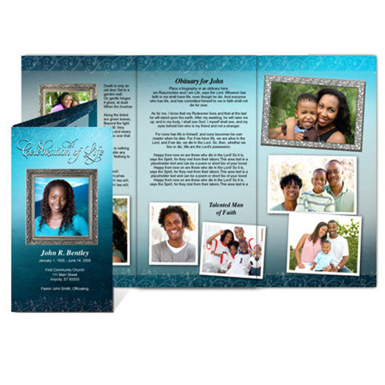Devotion TriFold Funeral Brochure Template.