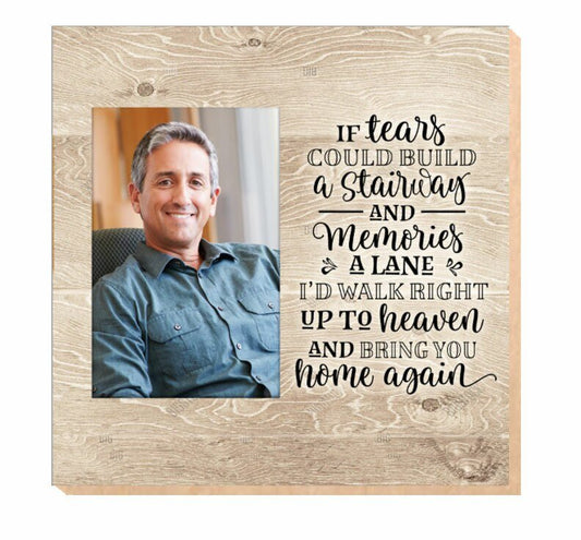Tears Could Build Stairway Memorial Photo Printed On Wood - The Funeral Program Site