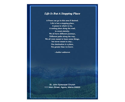 Outdoor A4 Funeral Order of Service Template.