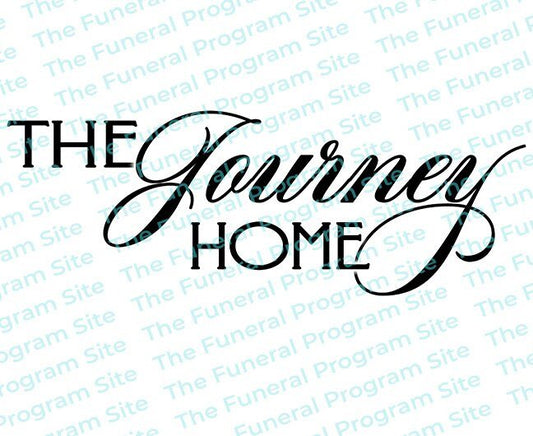 The Journey Home Funeral Program Title - The Funeral Program Site