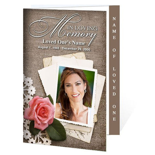 Tiffany 4 - Sided Graduated Funeral Program Template - The Funeral Program Site