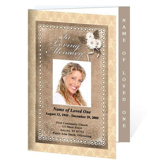 Topaz 4 - Sided Graduated Funeral Program Template - The Funeral Program Site