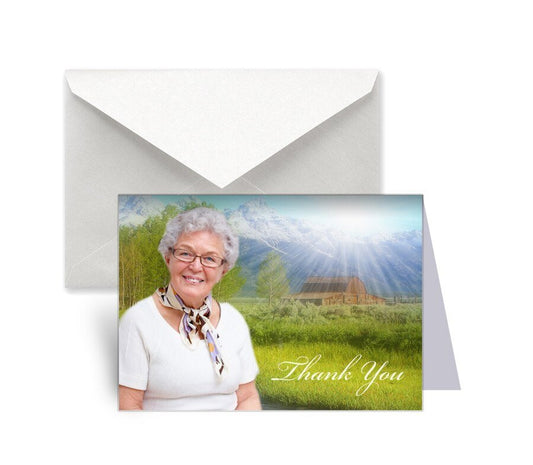 Tranquil Funeral Thank You Card Design & Print (Pack of 50) - The Funeral Program Site