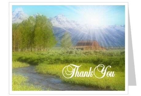 Tranquil Thank You Card Template - The Funeral Program Site