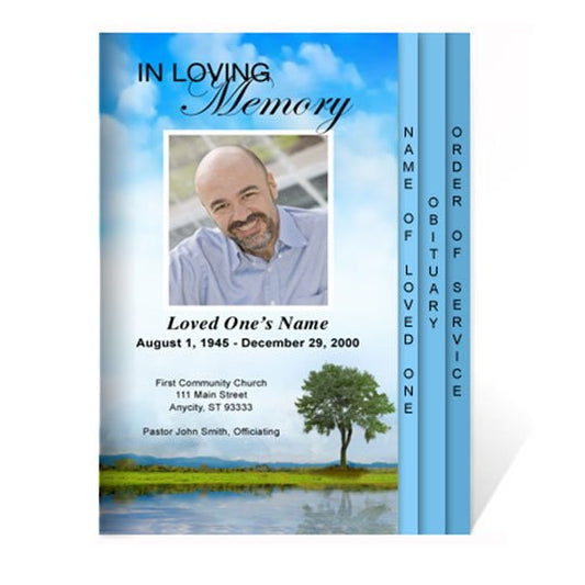 Treasure 8 - Sided Graduated Program Template - The Funeral Program Site