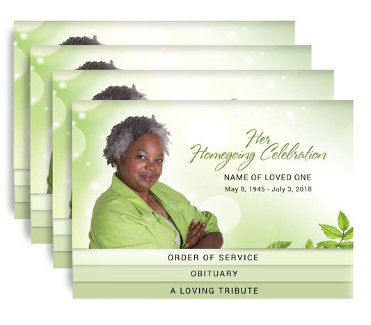 Twinkle 8 - Sided Graduated Bottom Funeral Program Design & Print (Pack of 50) - The Funeral Program Site