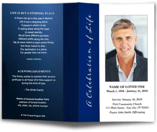 Vertical Funeral Program Template - The Funeral Program Site