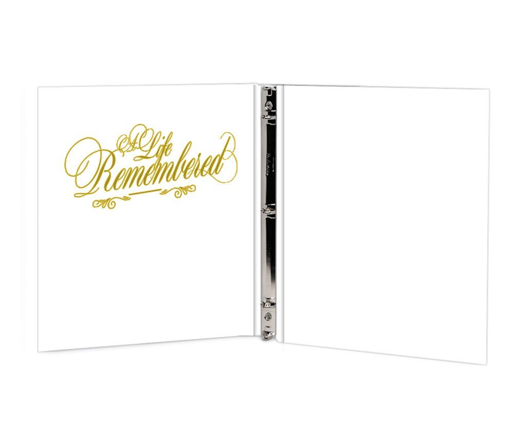 Vintage Flowers 3 - Ring Book Binder Funeral Guest Book - The Funeral Program Site