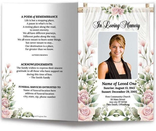Viola Funeral Program Template - The Funeral Program Site