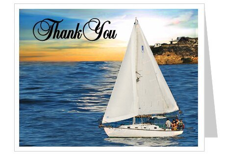 Voyage Thank You Card Template - The Funeral Program Site