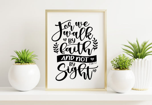 Walk By Faith Bible Verse Word Art - The Funeral Program Site