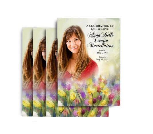 Water Lilies Funeral Postcard Design & Print (Pack of 50) - The Funeral Program Site