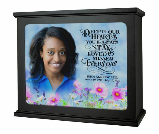 Wildflowers Photo Light Box Memorial - The Funeral Program Site