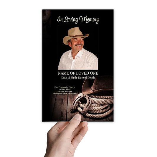 Wrangler Funeral Program Template (Easy Online Editor) - The Funeral Program Site
