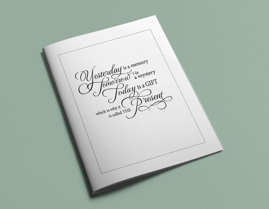 Yesterday Is A Memory Funeral Quote Word Art - The Funeral Program Site