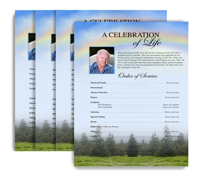 You Design It Funeral Flyer Printing Service (Pack of 50) - The Funeral Program Site