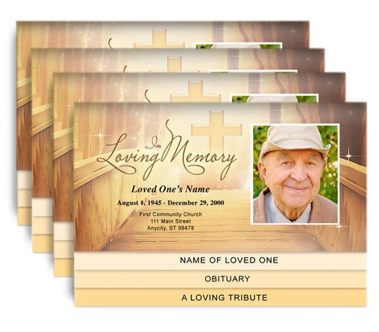 You Design, We Print 8 - Sided Graduated Bottom Program (Pack of 50) - The Funeral Program Site