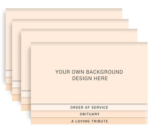 Your Background 8 - Sided Graduated Bottom Program Design & Print (Pack of 50) - The Funeral Program Site