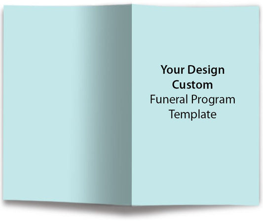 Your Design Custom Background Bifold Funeral Program Template - The Funeral Program Site